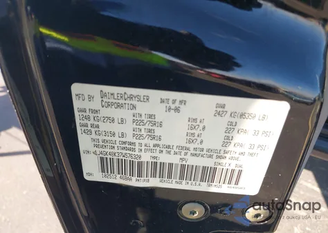 2007 Jeep Liberty Sport z USA, uszkodzony, nr VIN 1J4GK48K37W576320